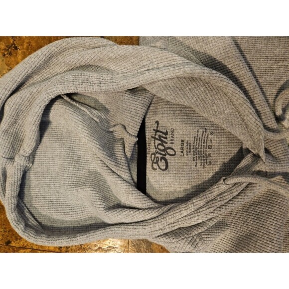 Eighty Eight Womens Thermal Hoodes Shirt Size Lg Gray - Picture 4 of 8